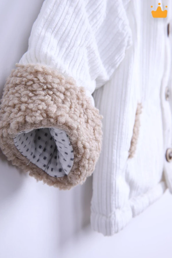 Babyhola 1.5 tog Kadife Pamuk Astar Bebek Çocuk Dolgulu Bomber Kaban 13454 - 5