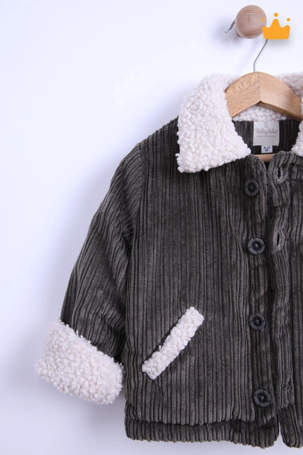 Babyhola 1.5 tog Kadife Pamuk Astar Bebek Çocuk Dolgulu Bomber Kaban 13454 - 10