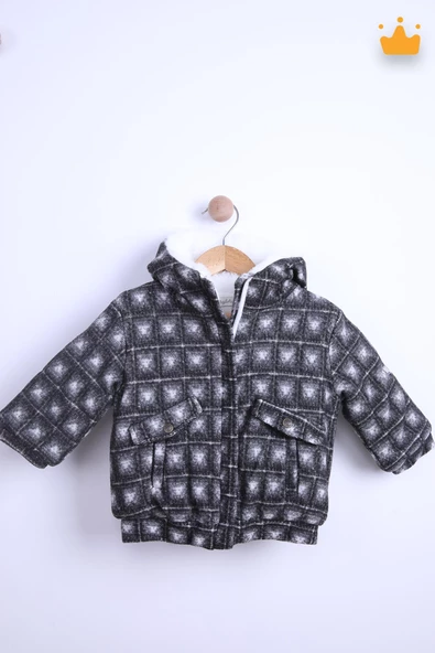 Babyhola 1.5 Tog Kapşonlu Pamuk Astar Bebek Çocuk Polar Kaban 12571 - 8