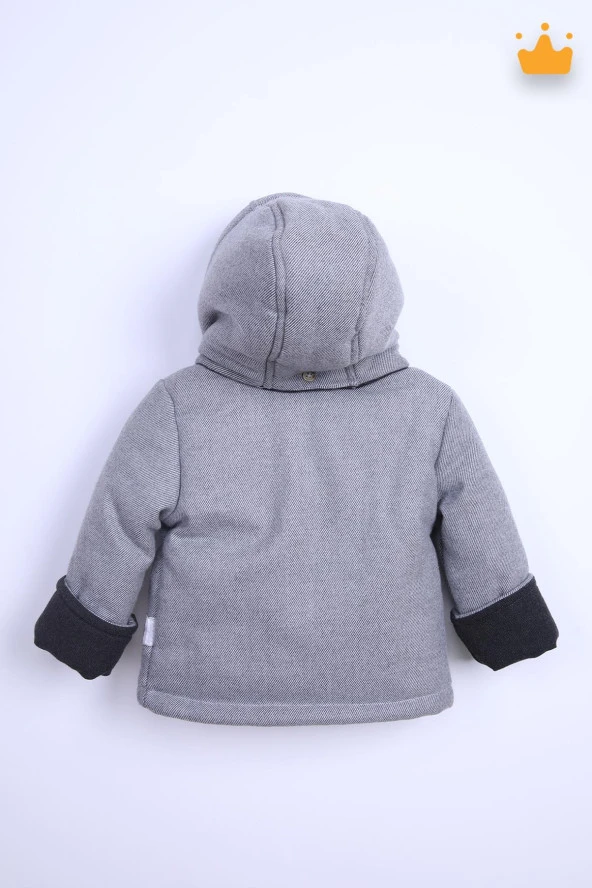 Babyhola 1.5 Tog Çıkarılabilir Kapşonlu Pamuk Astar Bebek Çocuk Dolgulu Kaban 13438 - 4