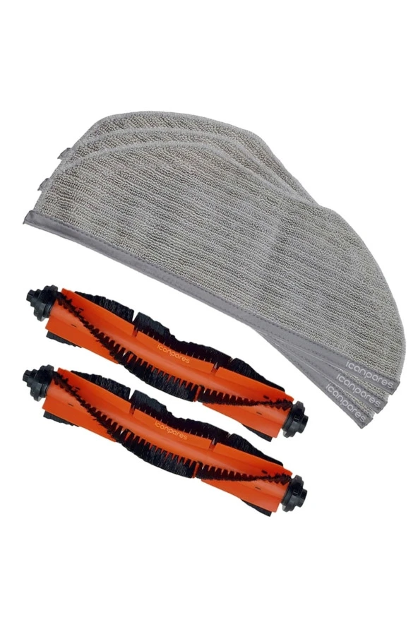 srfn ticaret Xiaomi Uyumlu Mijia G1 Mjstg1 Robot Süpürge 2 Adet Ana Rulo Fırça Ve 3 Adet Paspas Bezi ürün görseli 1