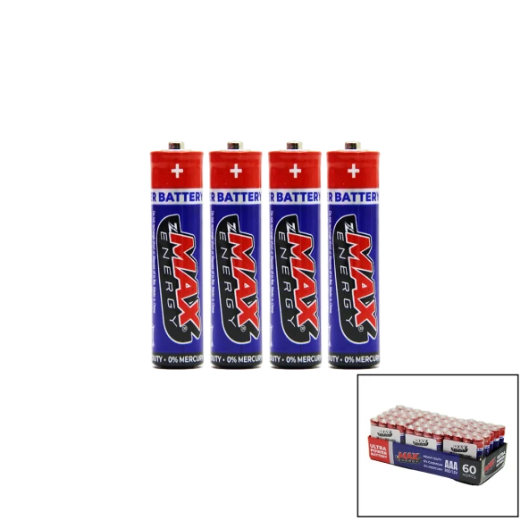 MAX ENERGY MAX-0637 PVC İNCE PİL 60 ADET (K0)