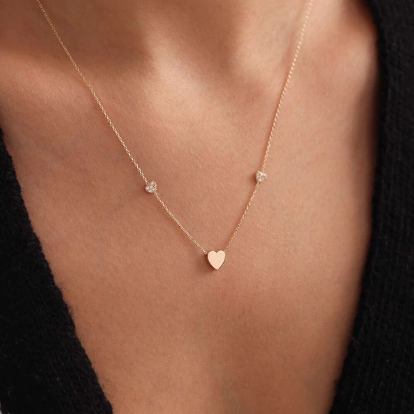 Altın Kalpli Kolye Aile - Resim 2