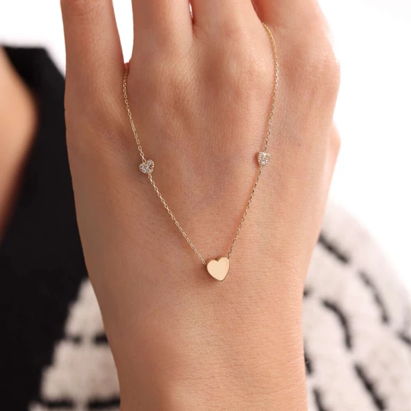 Altın Kalpli Kolye Aile - Resim 4