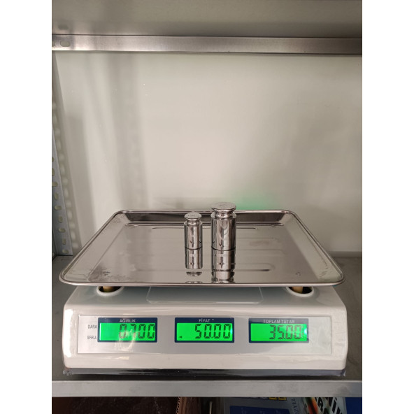 60 KG TERAZİ-ŞARJLI VE PİLLİ-FİYAT HESAPLAMA VE SAYIM-METAL PANEL-2 YIL GARANTİLİ - 3