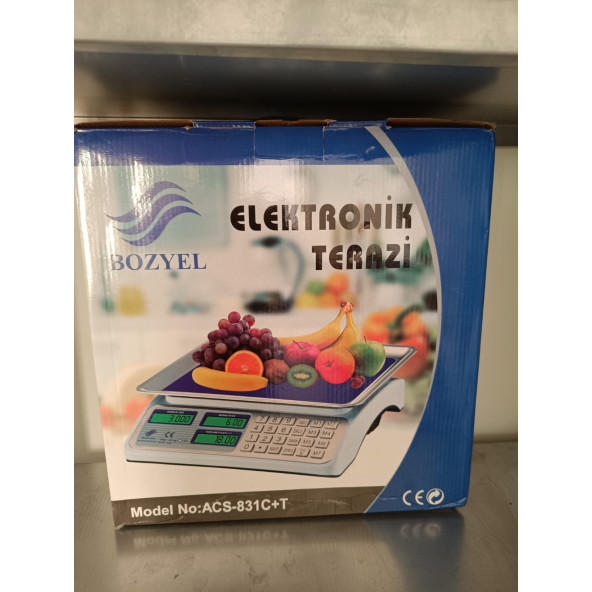 60 KG TERAZİ-ŞARJLI VE PİLLİ-FİYAT HESAPLAMA VE SAYIM-METAL PANEL-2 YIL GARANTİLİ - 7