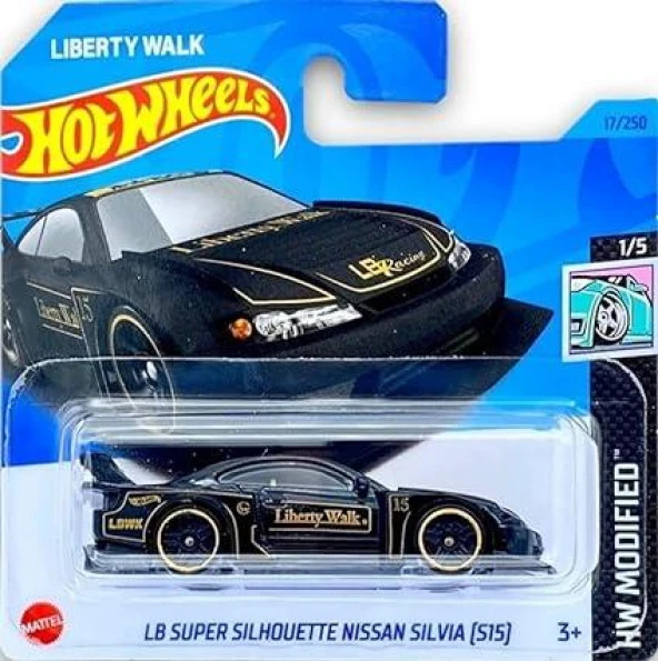 Hot Wheels LB Super Silhouette Nissan Silvia (S15) HW Modified Siyah 1/5 17/250 Model Araba