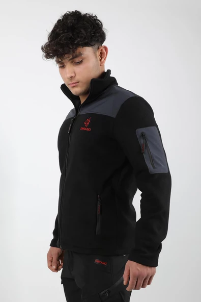 Obrano Outdoor Polar Ceket Softshell Kumaş Detaylı Tactical - 4