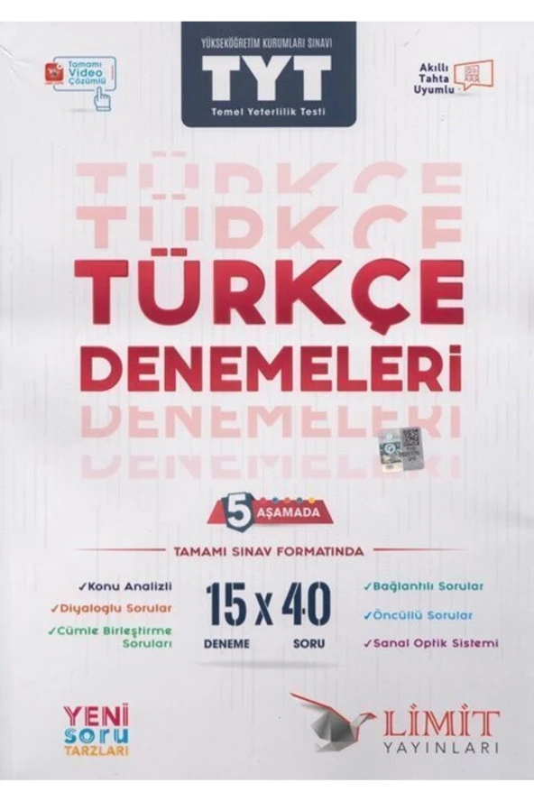 Limit Yayınları TYT Türkçe 15x40 Denemeleri