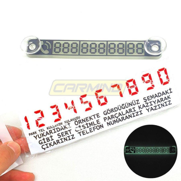 Fosforlu Vantuzlu Araç Park Numaratör Park Tel ürün görseli