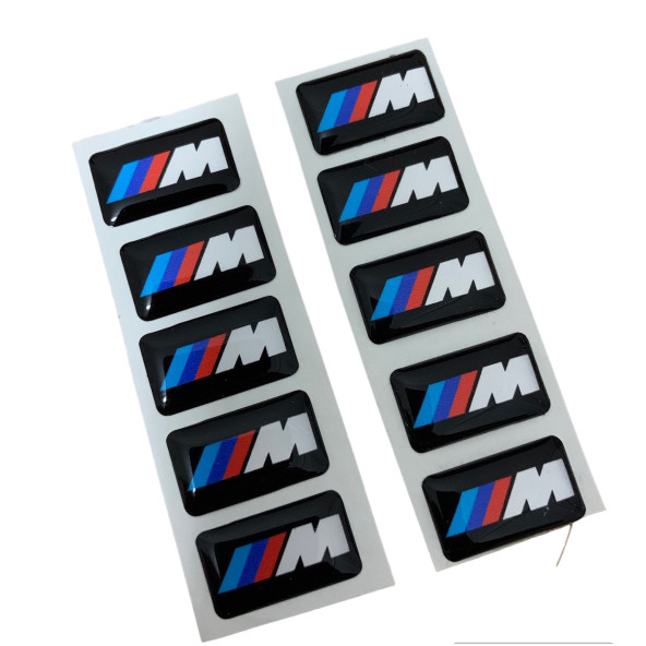 10 LU BMW M LOGO DAMLA STICKER SET