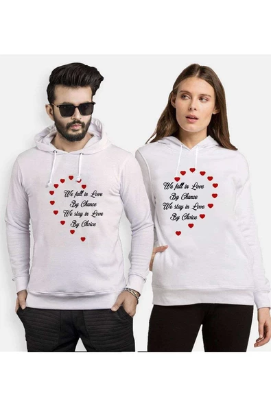 Tshirthane We Fall Sevgili Kombinleri Kapüşonlu Kombini ürün görseli