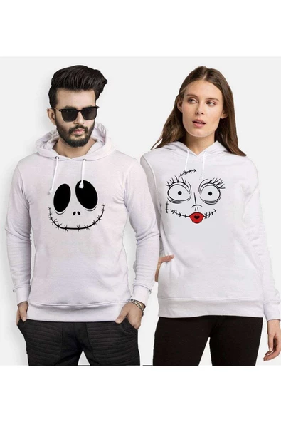 Tshirthane Jack Sally 2 Sevgili Kombinleri Kapüşonlu Kombini
