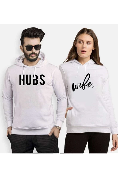 Tshirthane Wife-Hubs  Sevgili Kombinleri Kapüşonlu Kombini