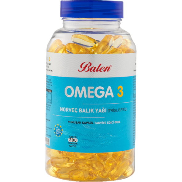 Balen Omega 3 Norveç Balık Yağı Yumuşak Kapsül 1380 Mgx200 - 1