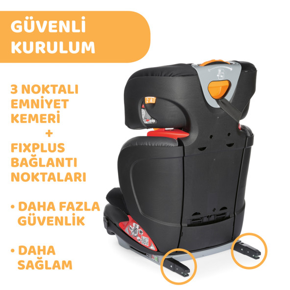 Chicco Oasys 2-3 Fixplus Evo Oto Koltuğu 15-36 Kg JetBlack - 3