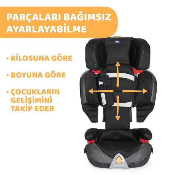 Chicco Oasys 2-3 Fixplus Evo Oto Koltuğu 15-36 Kg JetBlack - 4