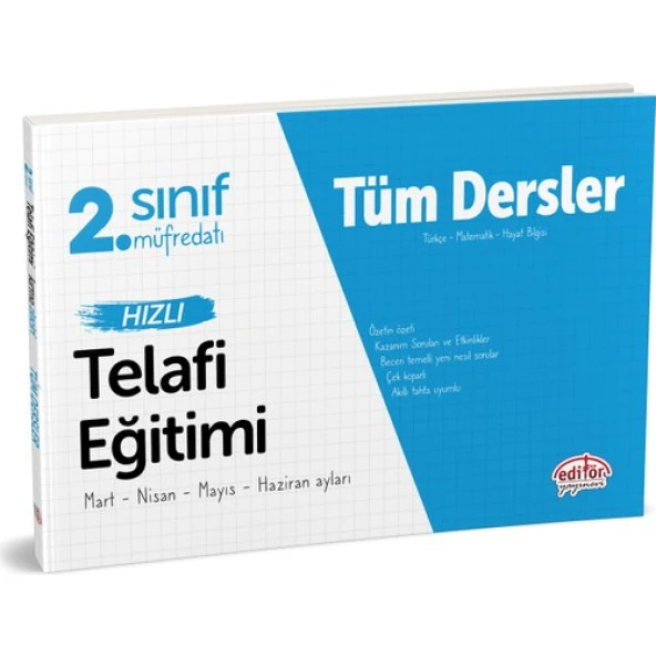 Editör Yayınları 2. Sınıf Tüm Dersler Hızlı Telafi Eğitimi