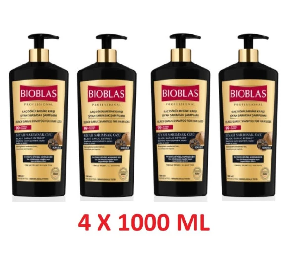 Bioblas Siyah Sarımsak Şampuanı 1000 ml X 4'lü Set