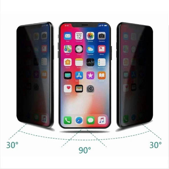 Vendas iPhone X Privacy tam kaplama hayalet nano ekran koruyucu - 2