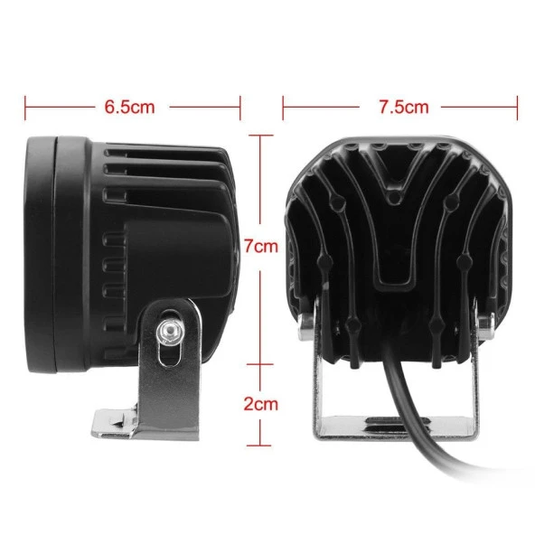 Off-Road Sis Lambası 4 LED 12-32V 40W -Set Beyaz / Lass284-2 - 2