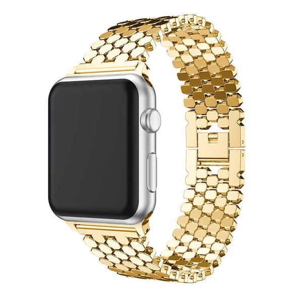 Vendas Apple Watch 40mm Metal bal peteği tasarımlı premium kordon