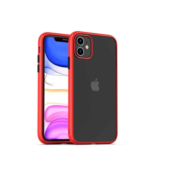 Vendas iPhone 11 Hona serisi renkli şeffaf soft silikon kılıf