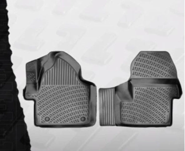 Volkswagen Caddy Panelvan için 2020 Sonrası 3D Havuzlu Paspas (2 Parça) - Resim 2