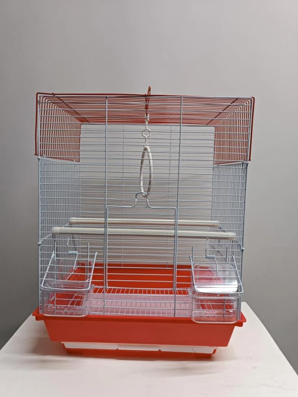 NetX Kırmızı Kuş Kafes Dikdörtgen 34,5X28X45,5 1202A - 4