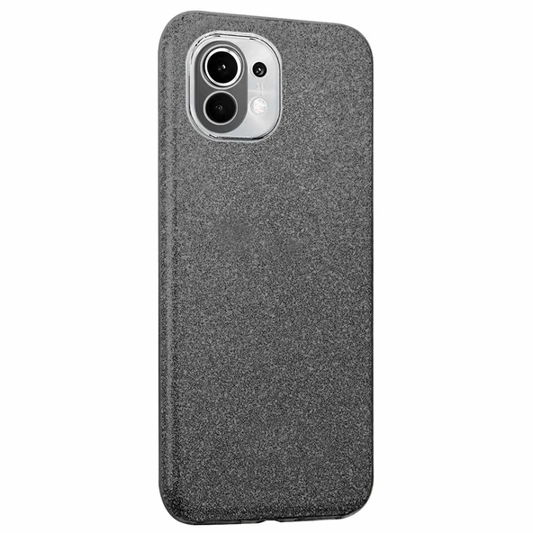 Vendas Xiaomi Mi 11 Lite Simli Tasarımlı Parlak Yüzeyli Silikon Kılıf