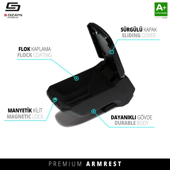 Nissan Juke ABS için Vidalı Kol Dayama Kolçak Siyah 2010 Üzeri A+Kalite - Resim 4