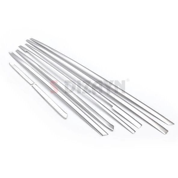 Mercedes Vito W447 için Krom Cam Alt Çıtaları 8 Parça. (Tek Sürgülü Kapı-L2 Orta Şasi) 2014 Üzeri - Resim 3