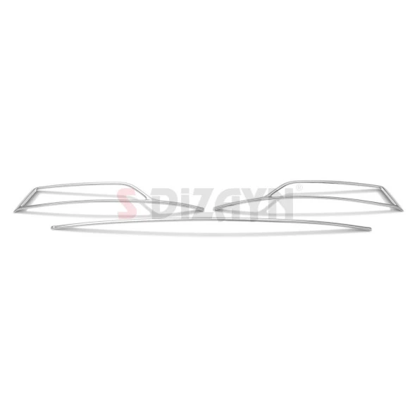 Skoda Octavia A8 için Krom Sis Çerçevesi 3 Parça. 2020 Üzeri - Resim 2