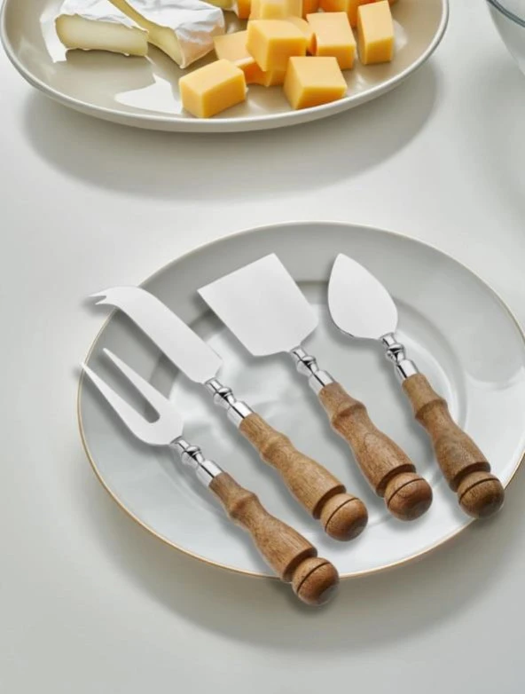 The Mia Woody Peynir Servis Takımı 4 Parça CKB0178 - 2