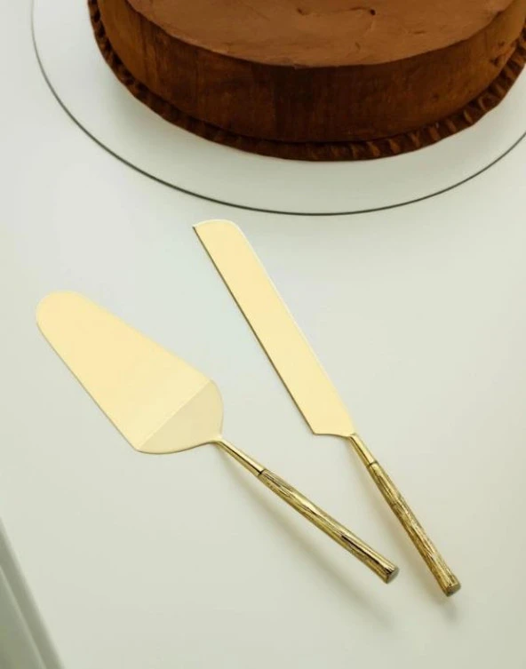 The Mia Goldy Pasta Servis Takımı 2 Parça CKB0180 - 2
