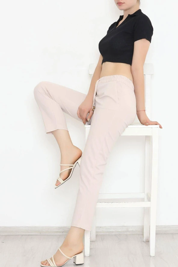 Beli Lastikli Pantolon Taş - 9189.1361. - 7