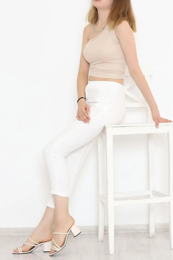 Beli Lastikli Pantolon Ekru - 20819.683. - 6