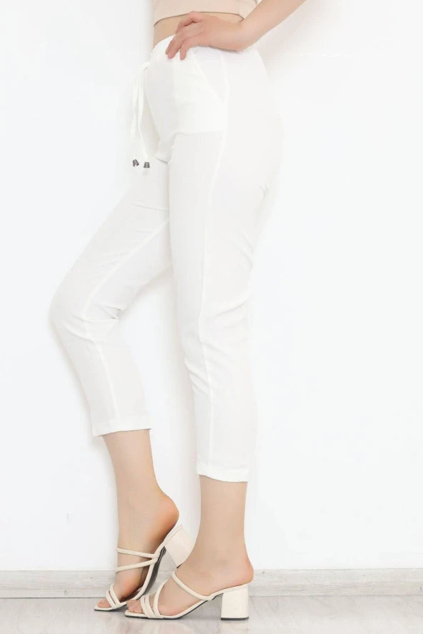 Beli Lastikli Pantolon Ekru - 20819.683. - 7