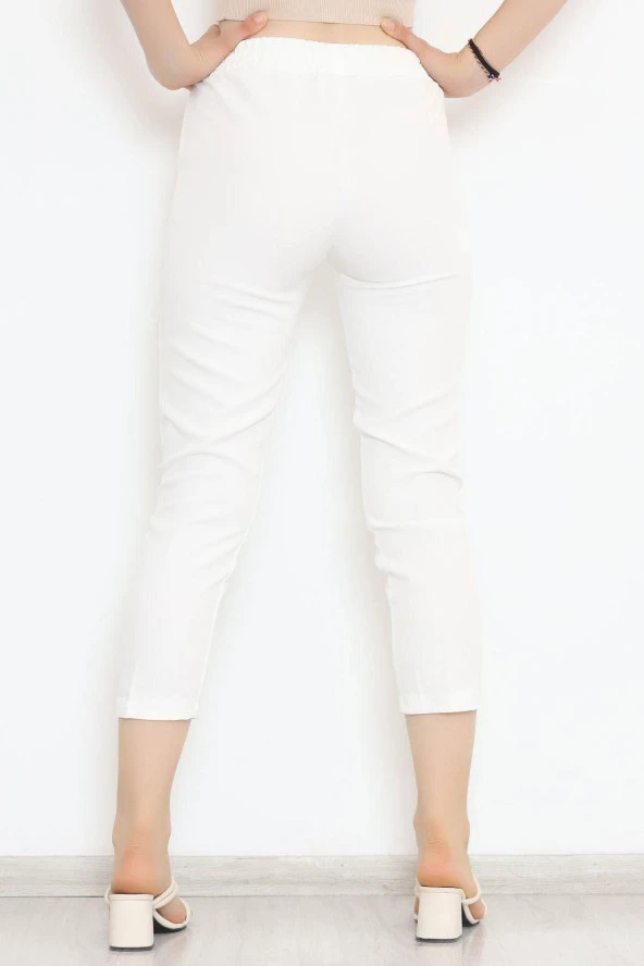 Beli Lastikli Pantolon Ekru - 20819.683. - 9