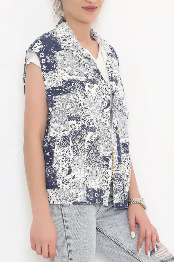 Gabardin Yelek Lacivert - 1349.1367. - 8