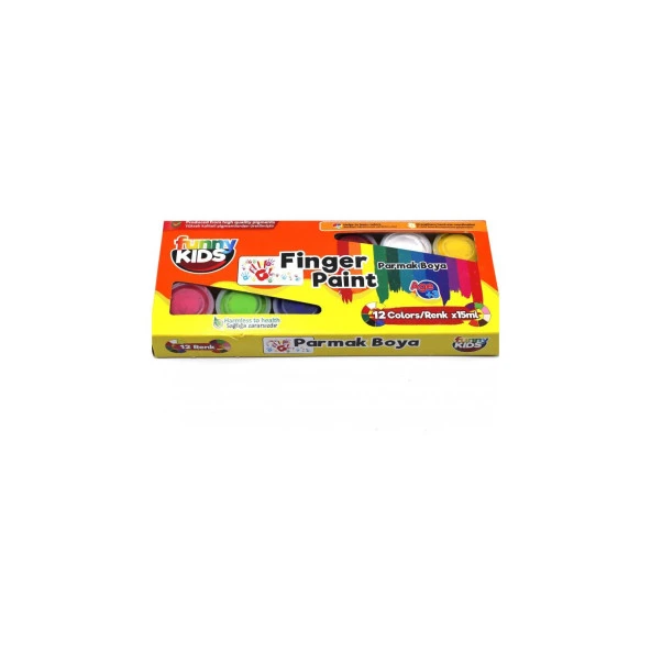 Funny Kids Parmak Boyası 12 Li Set 12 x 15 ML Parmak Boyası