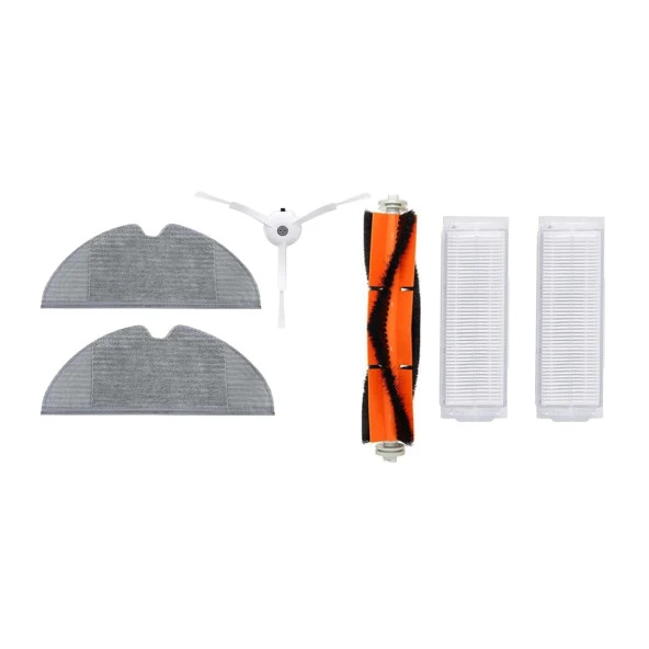 srfn ticaret Xiaomi Mi Robot Vacuum Mop 2 Pro Uyumlu Akıllı  Robot Süpürge Set 2 adet fiber mop bezi 2 adet hepa filtre 1 adet yan fırça 1 adet ana fırça ürün görseli 1