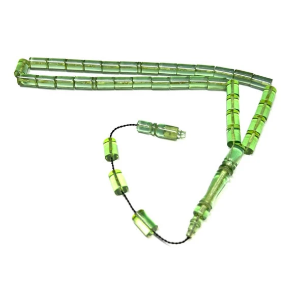 Kesme Model Usta İşi Sistemli 7-10mm Ateş Kehribar Tesbih - Resim 2