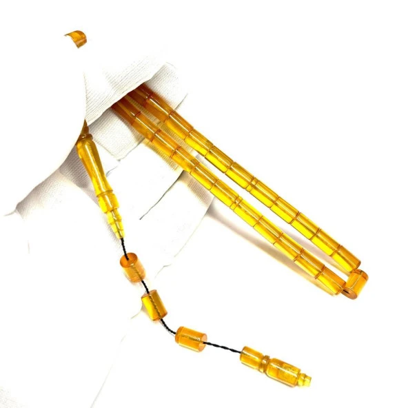 Kesme Model Usta İşi Sistemli 7-10mm Ateş Kehribar Tesbih