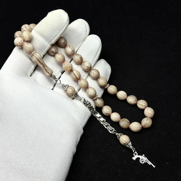 Beyzi Model Püsküllü 9-11mm Hareli Katalin Baga Tesbih - Resim 2