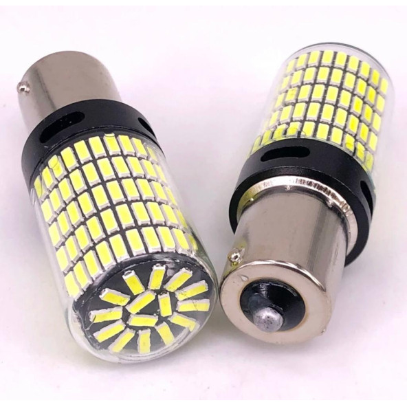P21w Ba15s 1156 144 Ledli Ultra Parlak Geri Vites Park Ampül Tek Duy Beyaz (2 ADET) - 4