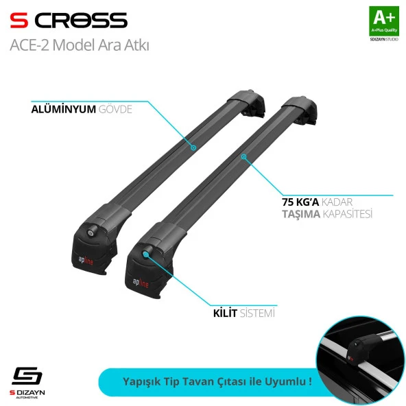 Togg T10X 2023 için İle Uyumlu Ace-2 Model Siyah Ara Atkı A+ Kalite ürün görseli