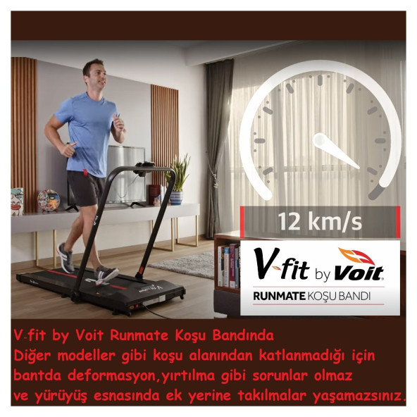 Voit V-Fıt By Voıt Runmate Koşu Bandı - 12km Hız - Uzaktan Kumandalı