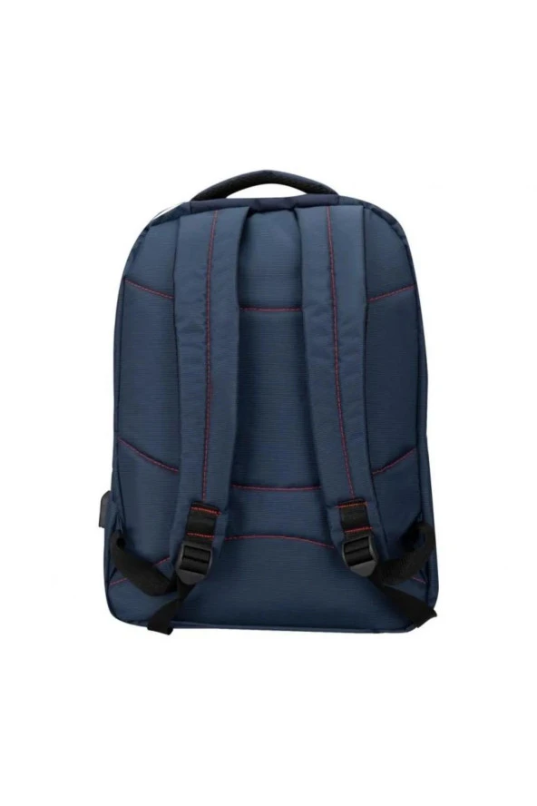 PLM Lucca Usb 17" Lacivert Notebook Sırt Çantası Laptop Sırt Çantası - Resim 2