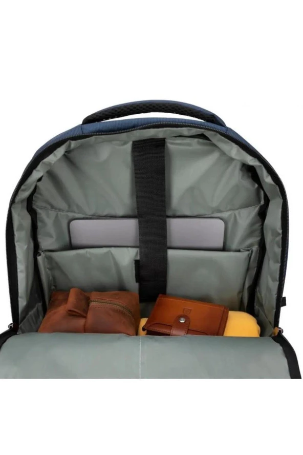PLM Lucca Usb 17" Lacivert Notebook Sırt Çantası Laptop Sırt Çantası - Resim 3